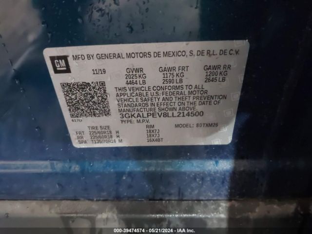 3GKALPEV8LL214500 GMC Terrain Fwd Slt