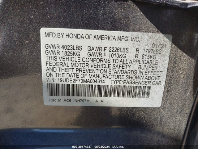 Acura Ilx Premium Package/technology Package 2021 19UDE2F73MA004614 Image 9