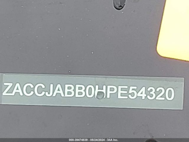 ZACCJABB0HPE54320 Jeep Renegade Latitude Fwd