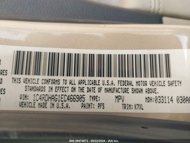 1C4RDHAG1EC466905 Dodge Durango Sxt