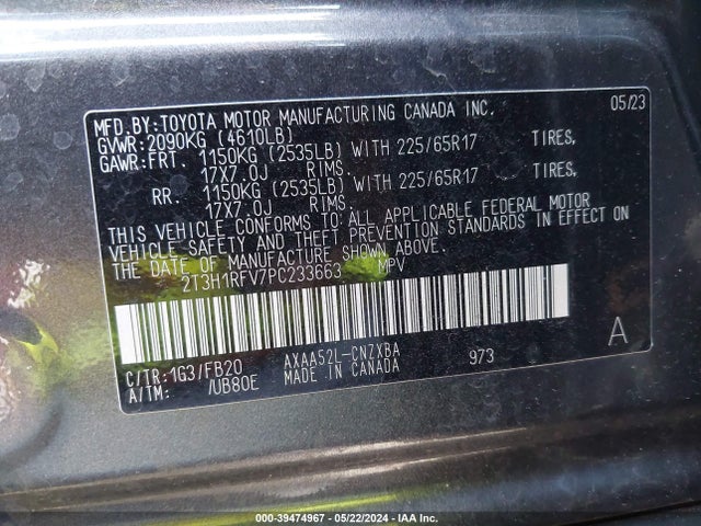Toyota RAV4 LE 2023 2T3H1RFV7PC233663 Image 9