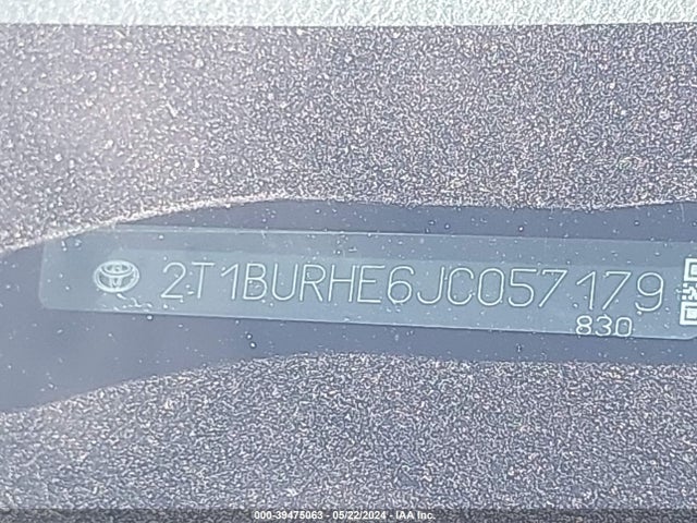 Toyota COROLLA LE 2018 2T1BURHE6JC057179 Image 9