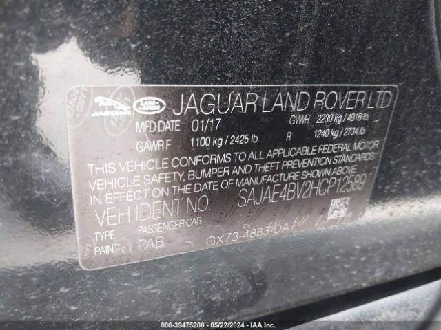 SAJAE4BV2HCP12589 Jaguar Xe 35t Prestige