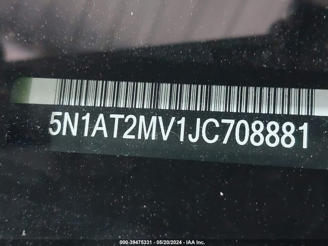 Nissan ROGUE SV 2018 5N1AT2MV1JC708881 Image 9