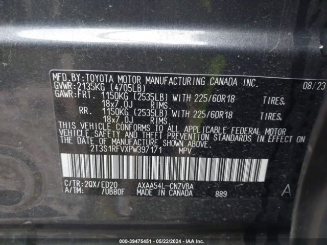 2T3S1RFVXPW397171 Toyota Rav4 Trd Off Road