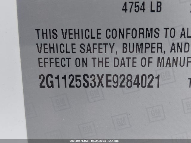 Chevrolet Impala 2lt 2014 2G1125S3XE9284021 Image 9