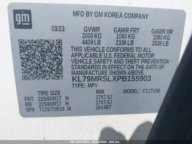 Chevrolet Trailblazer Awd Lt 2023 KL79MRSLXPB155903 Image 9