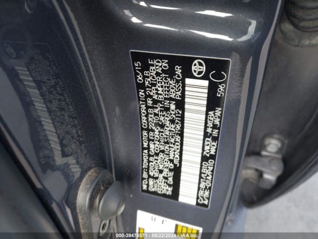 JTDKN3DU6F1967112 Toyota Prius Four