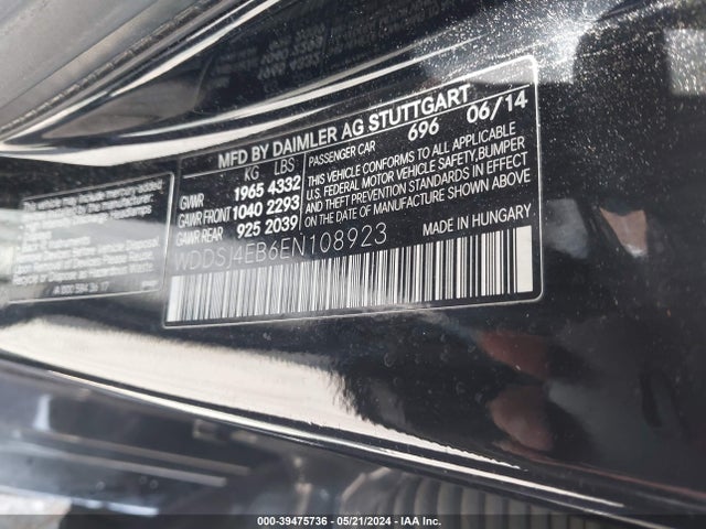 Mercedes-Benz CLA 250 2014 WDDSJ4EB6EN108923 Image 9