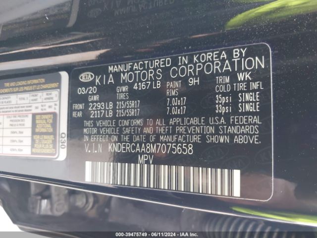 KNDERCAA8M7075658 KIA SELTOS EX