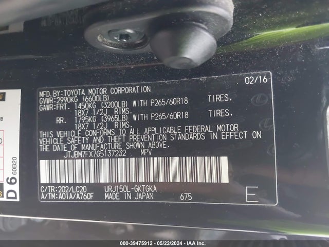 JTJBM7FX7G5137232 Lexus 460