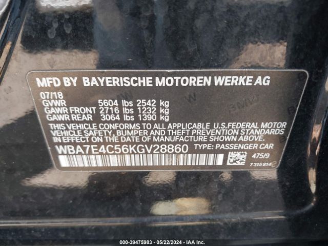 WBA7E4C56KGV28860 BMW 740i Xdrive