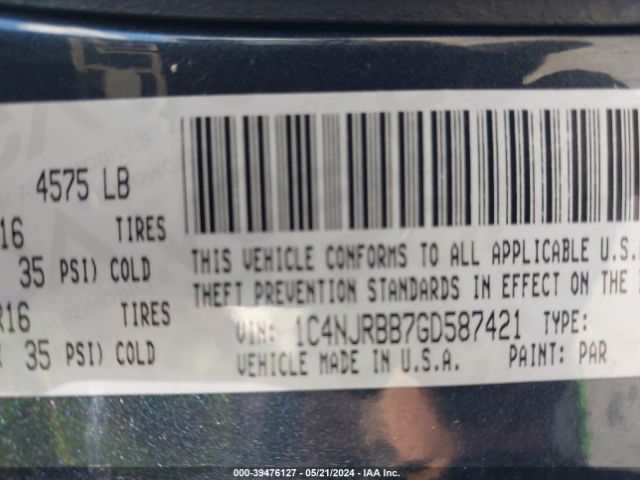 1C4NJRBB7GD587421 Jeep Patriot Sport