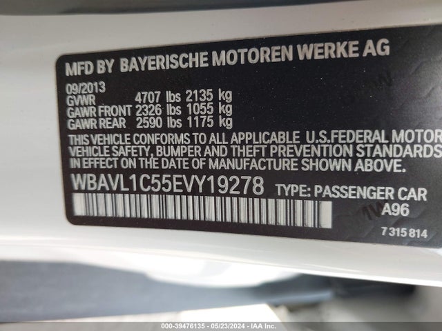 BMW X1 Xdrive28i 2014 WBAVL1C55EVY19278 Image 9
