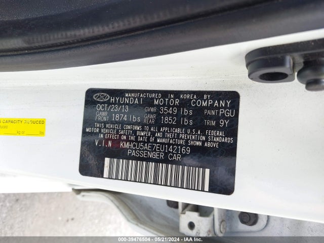 Hyundai ACCENT SE 2014 KMHCU5AE7EU142169 Image 9