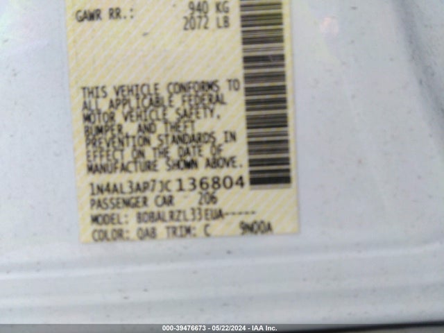 Nissan Altima 2.5 Sl 2018 1N4AL3AP7JC136804 Image 9