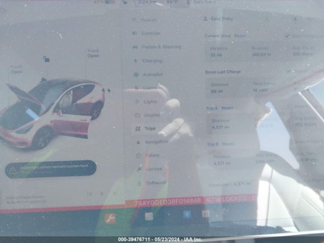 7SAYGDED3RF014848 Tesla Model Y Rwd