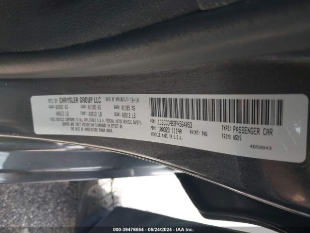 1C3CCCAB3FN564053 Chrysler 200 Limited
