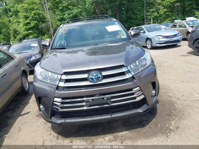 5TDDGRFH3JS052042 Toyota Highlander Hybrid Limited Platinum