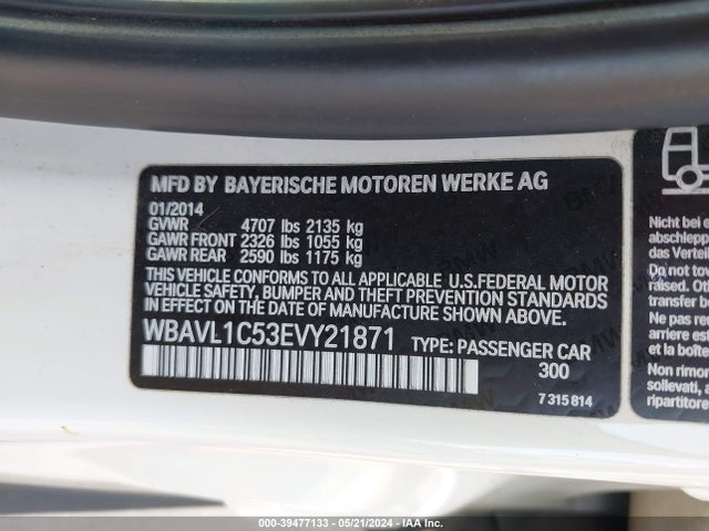 BMW X1 Xdrive28i 2014 WBAVL1C53EVY21871 Image 9