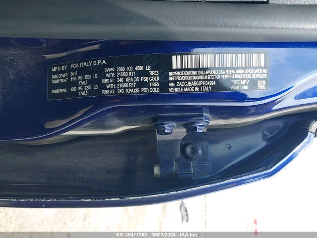 ZACCJBAB0JPH34994 Jeep Renegade Upland Edition 4x4