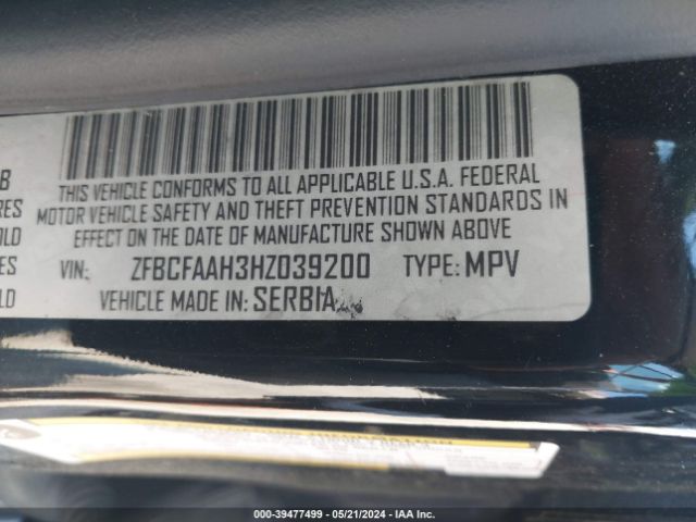ZFBCFAAH3HZ039200 Fiat 500L POP