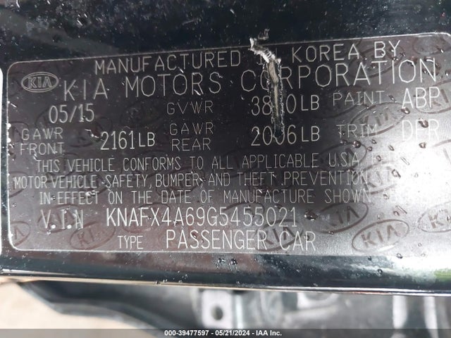 KIA FORTE LX 2016 KNAFX4A69G5455021 Image 9
