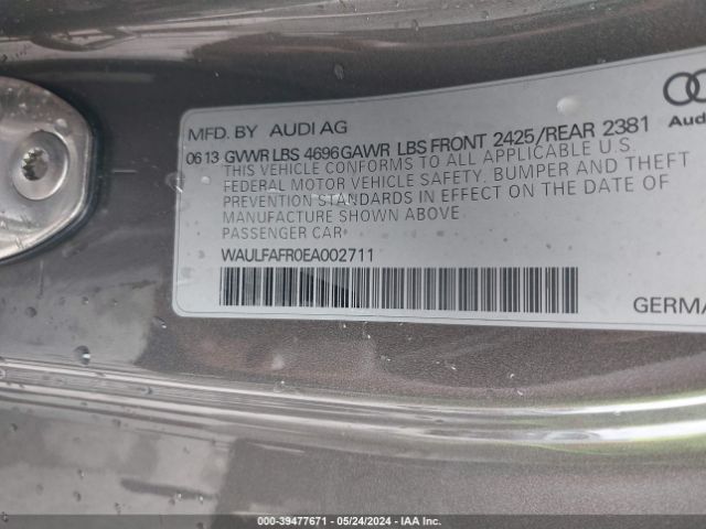 WAULFAFR0EA002711 Audi A5 2.0t Premium