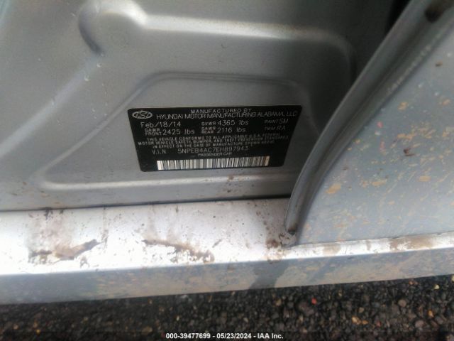 5NPEB4AC7EH897943 Hyundai SONATA GLS