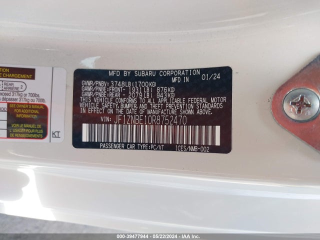 Toyota Gr86 Premium 2024 JF1ZNBE10R8752470 Image 9