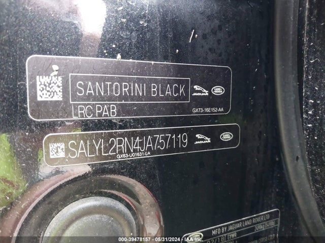 SALYL2RN4JA757119 Land Rover Range Rover Velar D180 Se R-dynamic