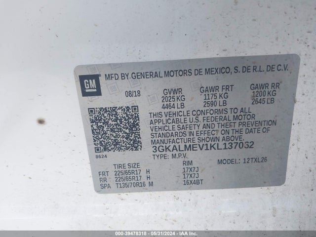 GMC Terrain Sle 2019 3GKALMEV1KL137062 Image 9