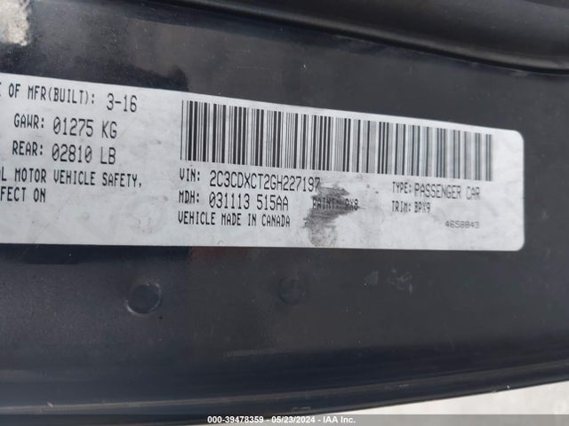 Dodge CHARGER R/T 2016 2C3CDXCT2GH227197 Image 9