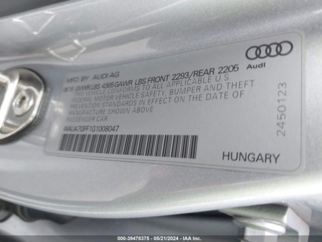 WAUA7GFF1G1008047 Audi A3 1.8t Premium