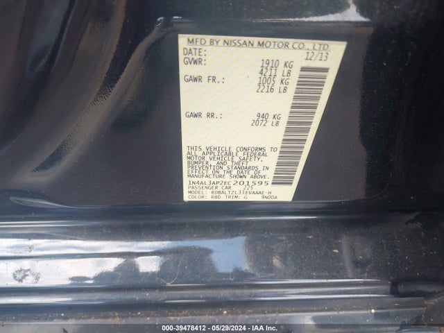 Nissan Altima 2.5 Sv 2014 1N4AL3AP2EC201595 Image 9