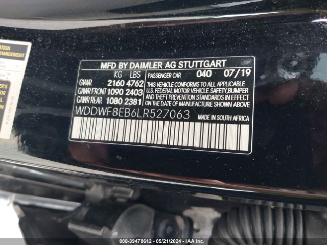 WDDWF8EB6LR527063 Mercedes-Benz C 300 4matic
