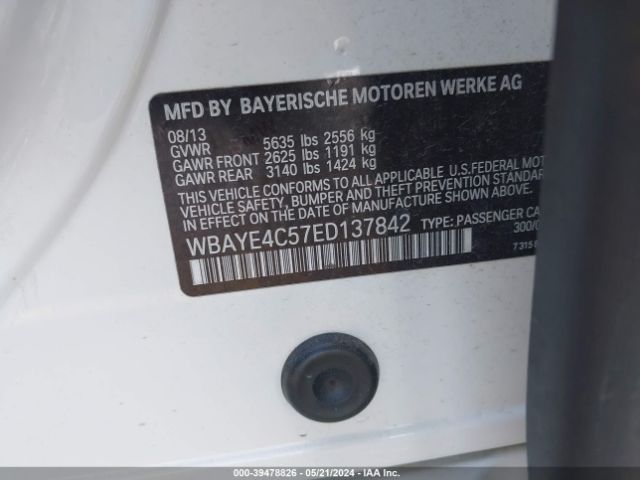 WBAYE4C57ED137842 BMW 740LI
