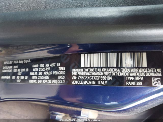 ZFBCFXCTXGP356194 Fiat 500x Trekking