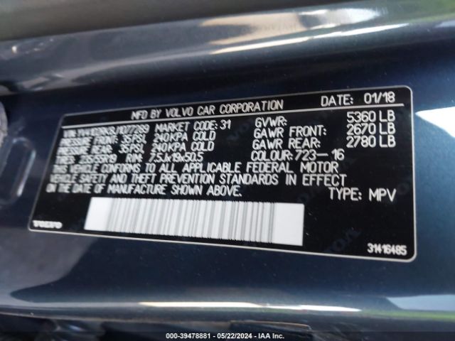 YV4102RK8J1077289 Volvo Xc60 T5 Momentum