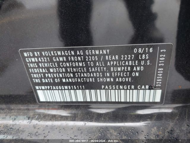 WVWPP7AU8GW915111 Volkswagen E-golf Sel Premium