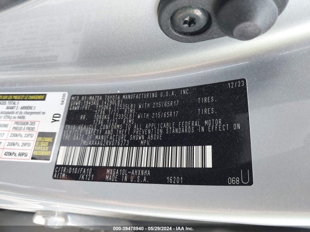 Toyota Corolla Cross L 2024 7MUAAAAG2RV076273 Image 9
