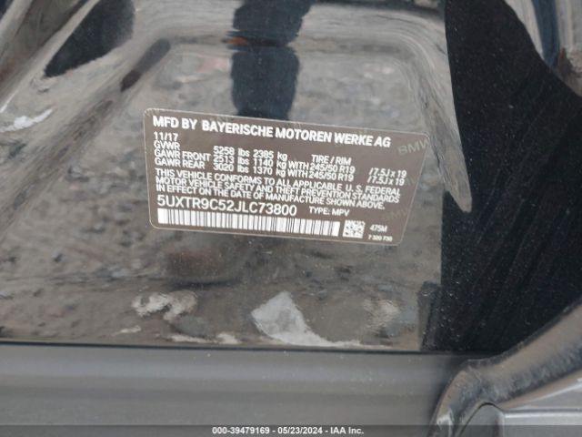 5UXTR9C52JLC73800 BMW X3 Xdrive30i
