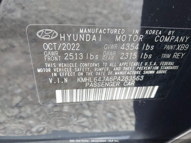 Hyundai SONATA SEL 2023 KMHL64JA6PA283563 Image 9