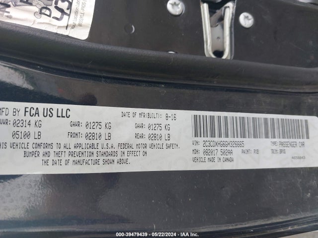 Dodge Charger Sxt 2016 2C3CDXHG6GH326665 Image 9