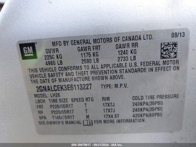 Chevrolet Equinox 2lt 2014 2GNALCEK3E6113227 Image 9
