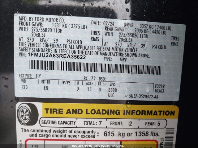 Ford Expedition Limited 2024 1FMJU2A83REA35622 Image 9
