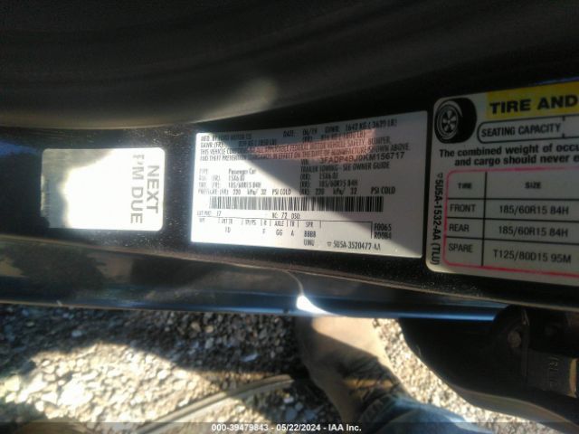 2019 FORD FIESTA 3FADP4BJ0KM156717 Photo 8