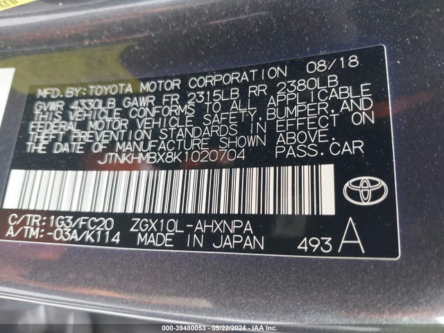 Toyota C-HR LE 2019 JTNKHMBX8K1020704 Image 9