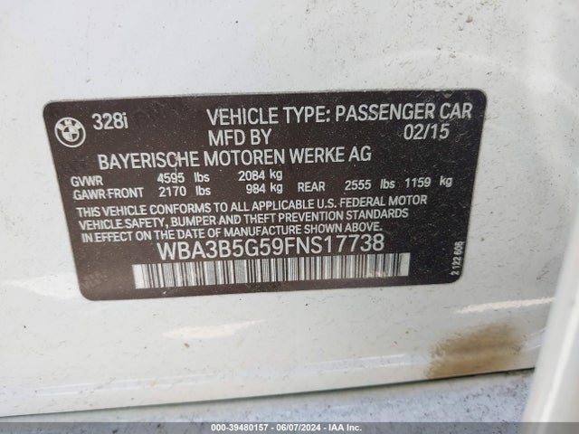 WBA3B5G59FNS17738 BMW 328i Xdrive