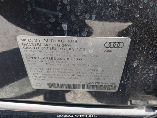 WA1L2AFP3HA067886 Audi Q5 2.0t Premium